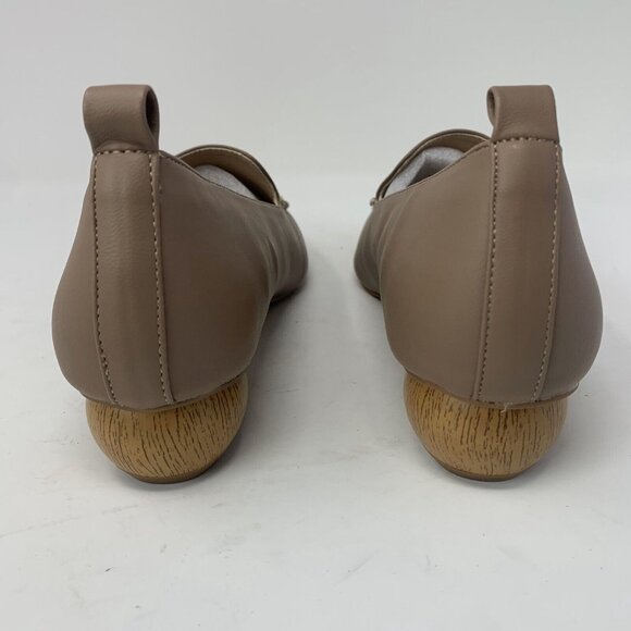 Journee Collection Maggs 007451 Loafer Women 8.5 Taupe Leather Pointed Toe S0749 - Picture 5 of 10